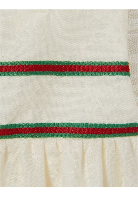 Abito Smanicato In Cotone GG Con Web GUCCI KIDS | 808190-Z7ADT9791